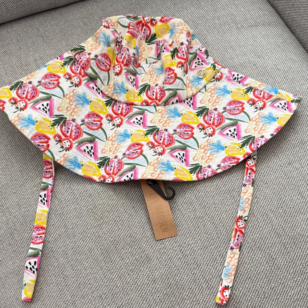 Vibrant Fruit Print Steve Madden Sun Hat